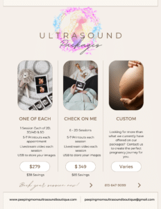 Ultrasound Package Offers from Peeping Moms Ultrasound