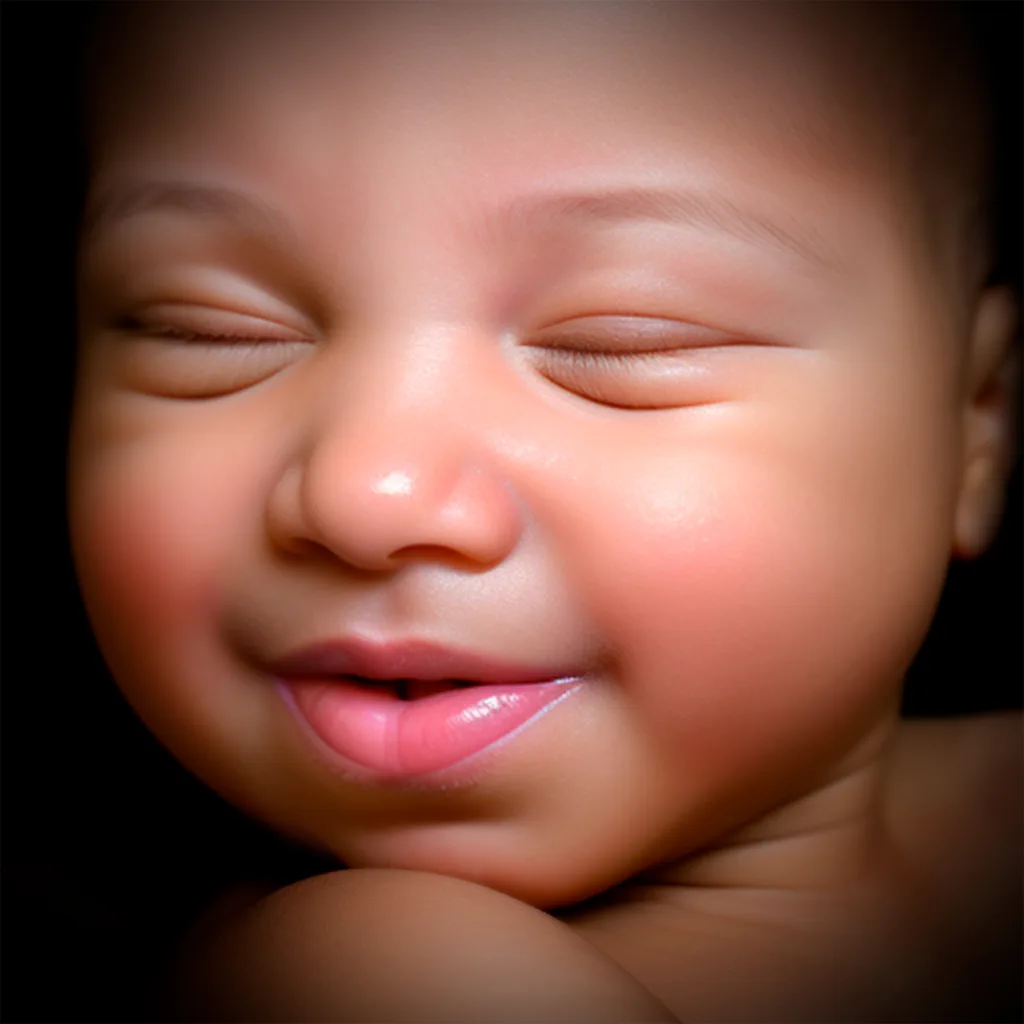 8K image of baby smiling