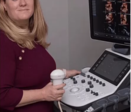 Meet Stormy, a certified ultrasound technologist at Peeping Moms Ultrasound Boutique Stormy performing ultrasound at Peeping Moms Ultrasound Boutique