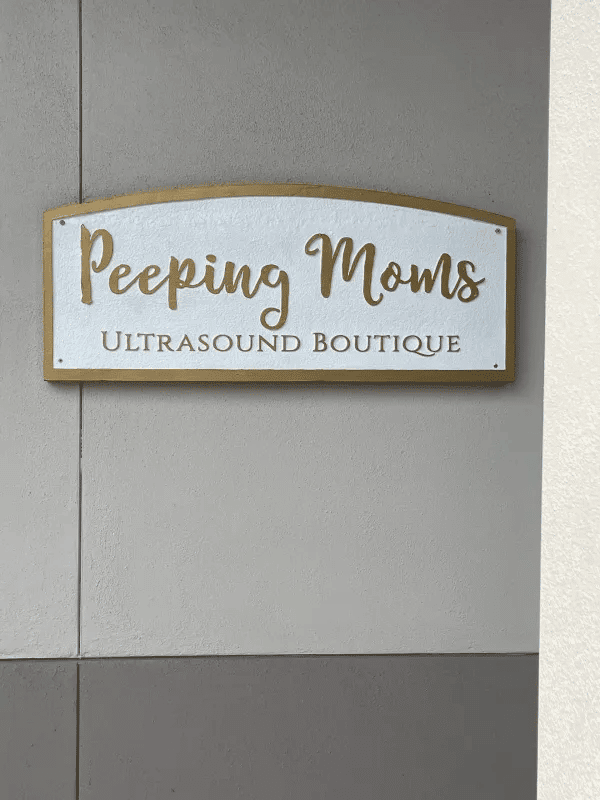 Peeping Moms Ultrasound Boutique Sign